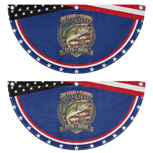 Vintage 250 Years Of Fishing Patriotic Fan Flag American Flag Fisherman TS12 2pcs pack Classic Navy Print Your Wear