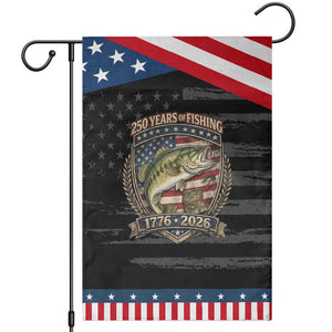 Vintage 250 Years Of Fishing Patriotic Garden Flag American Flag Fisherman TS12 Distressed Black Blue Print Your Wear