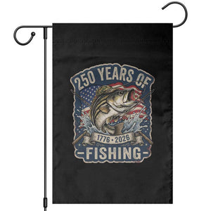 Vintage 250 Years Of Fishing Garden Flag Patriotic Angler TS12 Black Print Your Wear