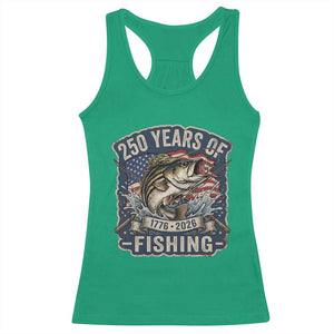 Vintage 250 Years Of Fishing Racerback Tank Top Patriotic Angler TS12 Irish Green Print Your Wear