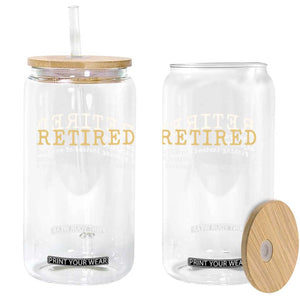 Retired Definition Fishing Glass Can Funny Retirement Fisherman Gift TS12 Print Your Wear