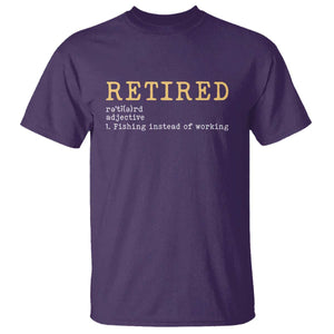Retired Definition Fishing T Shirt Funny Retirement Fisherman Gift TS12 Purple Print Your Wear