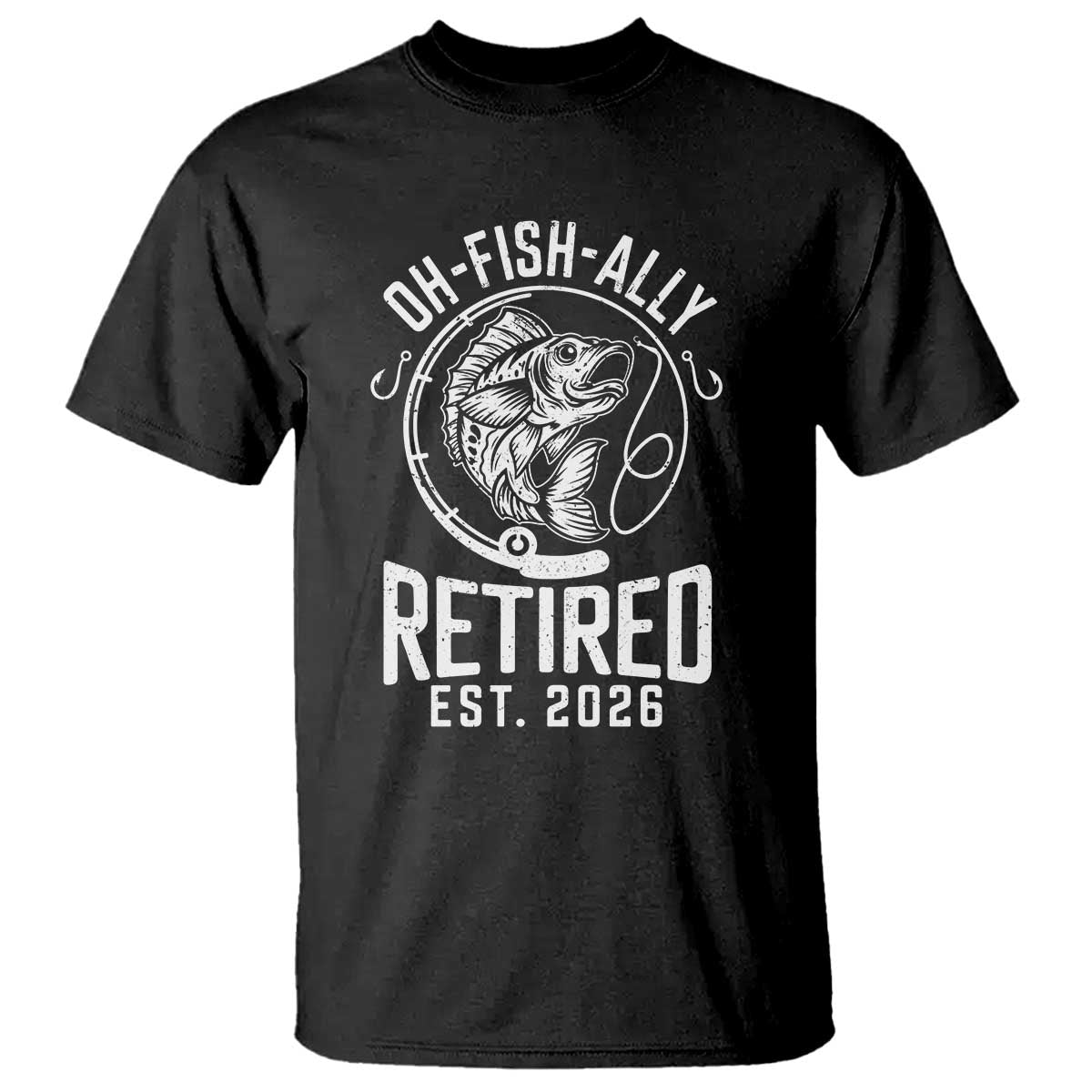 Officially Retired Est 2026 Fishing T Shirt Funny Fishing Retirement Gift TS12 Black Print Your Wear