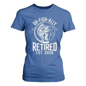 Officially Retired Est 2026 Fishing T Shirt For Women Funny Fishing Retirement Gift TS12 Royal Blue Print Your Wear