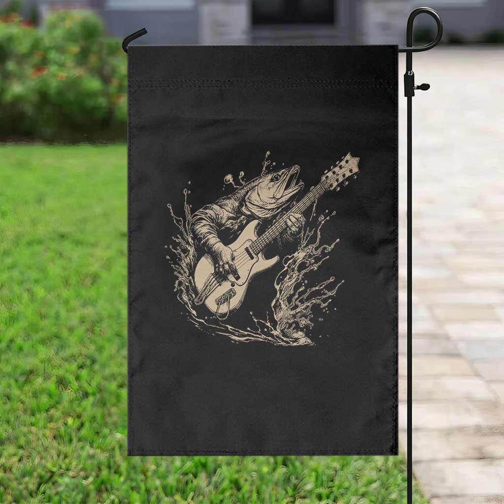 Vintage Trout Playing Guitar Garden Flag Funny Fishing Musician Gift TS12 Print Your Wear