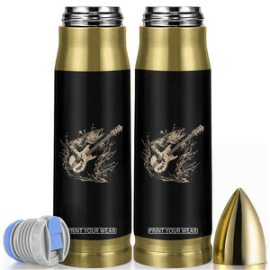 Vintage Trout Playing Guitar Bullet Tumbler Funny Fishing Musician Gift TS12 Black Print Your Wear