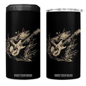 Vintage Trout Playing Guitar 4 in 1 Can Cooler Tumbler Funny Fishing Musician Gift TS12 One Size: 16 oz Black Print Your Wear