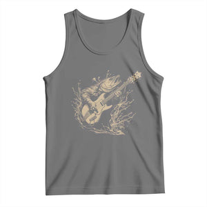 Vintage Trout Playing Guitar Tank Top Funny Fishing Musician Gift TS12 Black Heather Print Your Wear