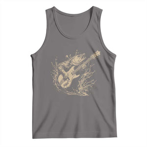 Vintage Trout Playing Guitar Tank Top Funny Fishing Musician Gift TS12 Deep Heather Print Your Wear