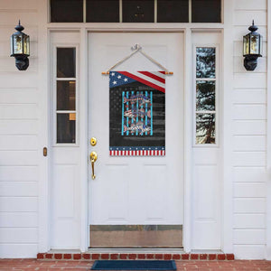 Striped Bass Fishing Skeleton Patriotic Garden Flag USA Flag Angler Gift TS12 Print Your Wear