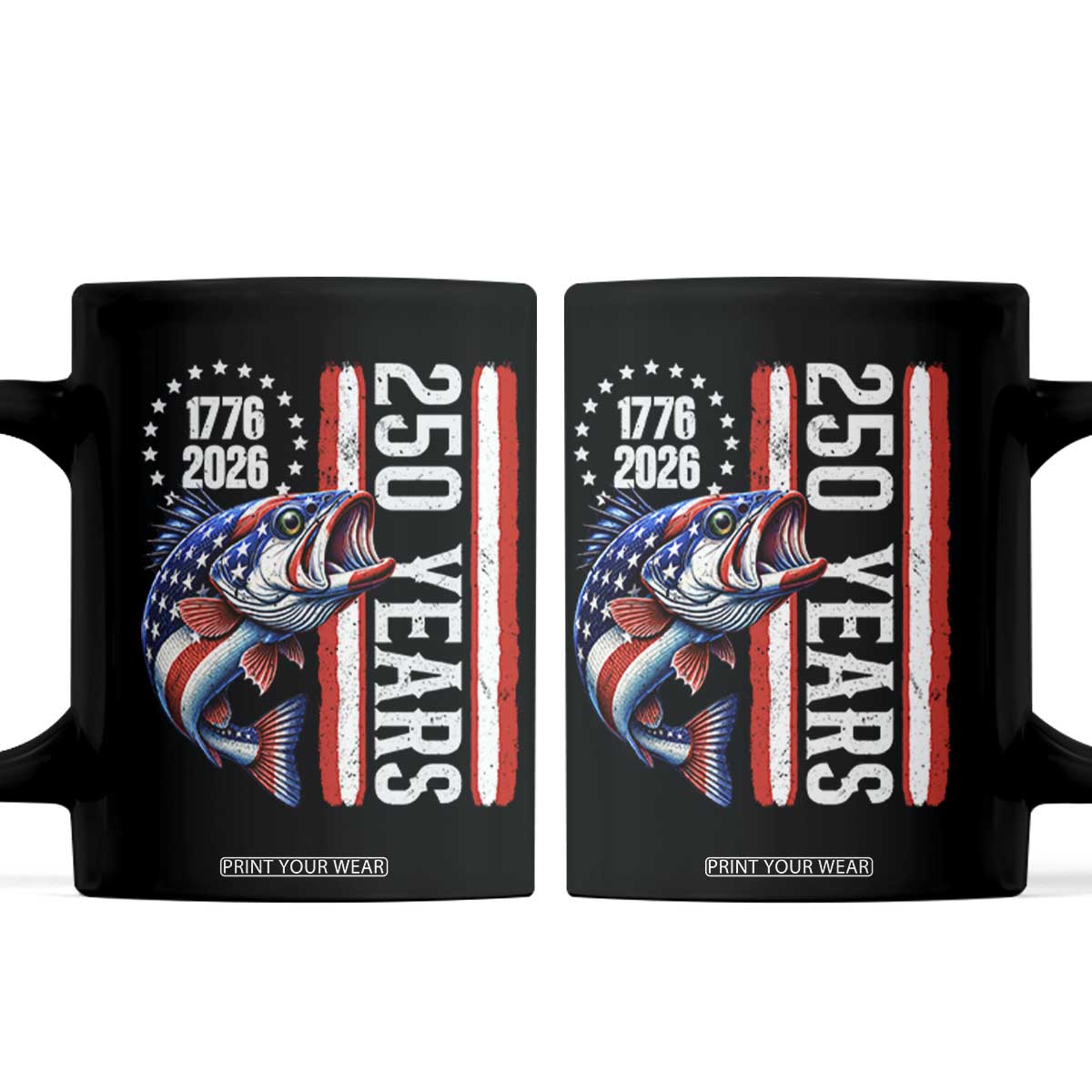 Vintage USA 250th Anniversary Crawfish Patriotic Gift Coffee Mug TS12 Black Print Your Wear