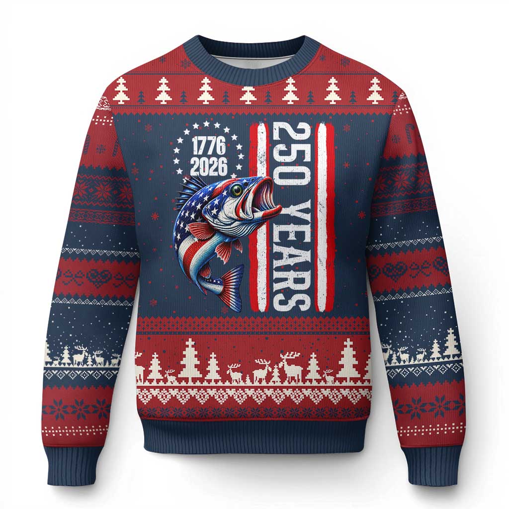 Vintage USA 250th Anniversary Crawfish Patriotic Gift Ugly Christmas Sweater TS12 Navy Red Print Your Wear