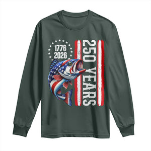 Vintage USA 250th Anniversary Crawfish Patriotic Gift Long Sleeve Shirt TS12 Dark Forest Green Print Your Wear