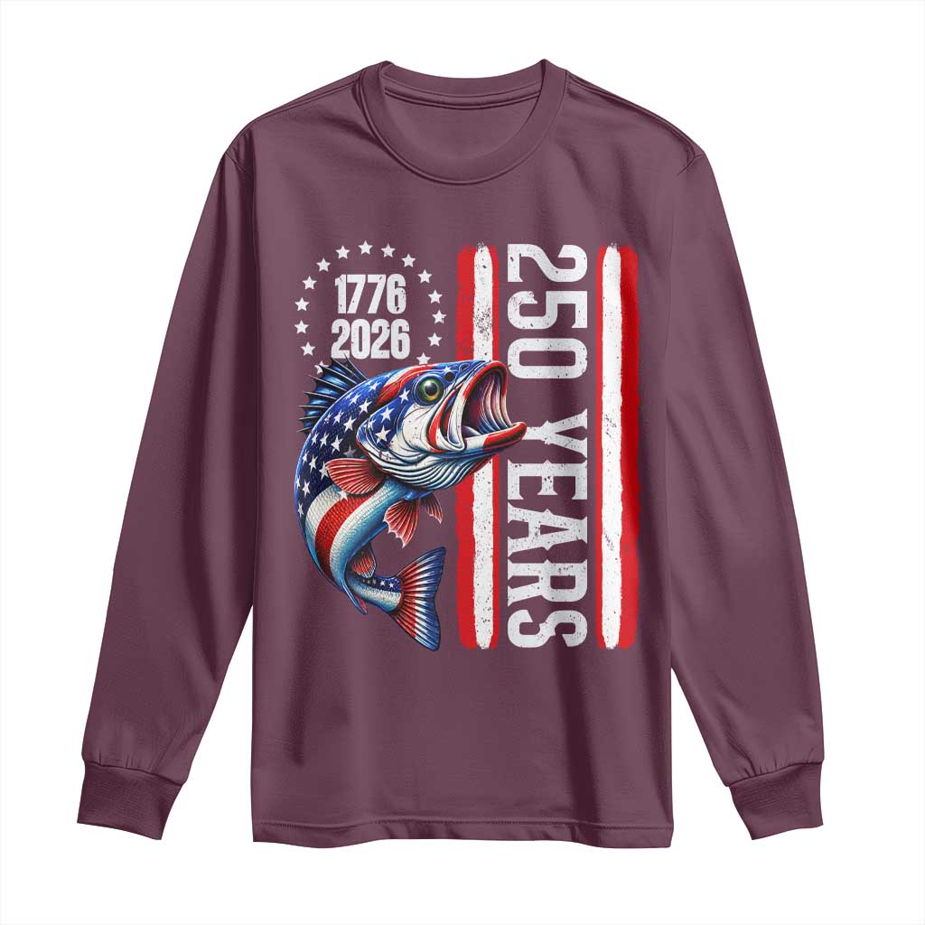 Vintage USA 250th Anniversary Crawfish Patriotic Gift Long Sleeve Shirt TS12 Maroon Print Your Wear