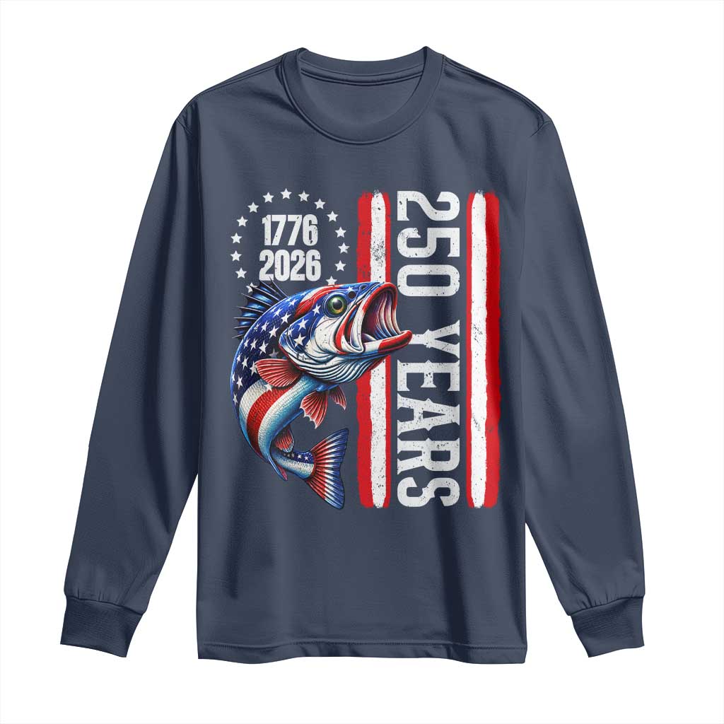 Vintage USA 250th Anniversary Crawfish Patriotic Gift Long Sleeve Shirt TS12 Navy Print Your Wear