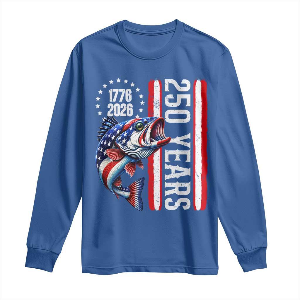 Vintage USA 250th Anniversary Crawfish Patriotic Gift Long Sleeve Shirt TS12 Royal Blue Print Your Wear