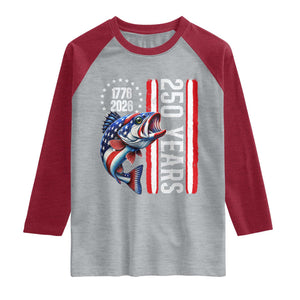 Vintage USA 250th Anniversary Crawfish Patriotic Gift Raglan Shirt TS12 Heather Gray Heather Red Print Your Wear