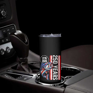 Vintage USA 250th Anniversary Bass Fishing Patriotic Gift Skinny Tumbler TS12 Print Your Wear