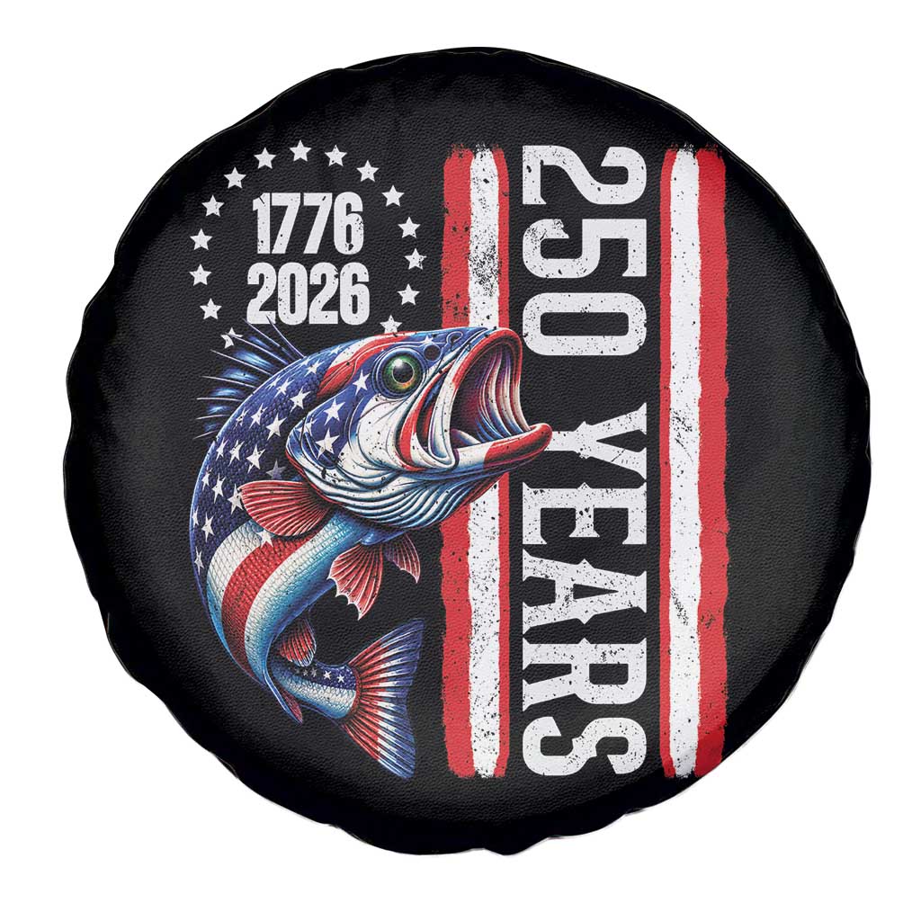 Vintage USA 250th Anniversary Bass Fishing Patriotic Gift Spare Tire Cover TS12 Print Your Wear