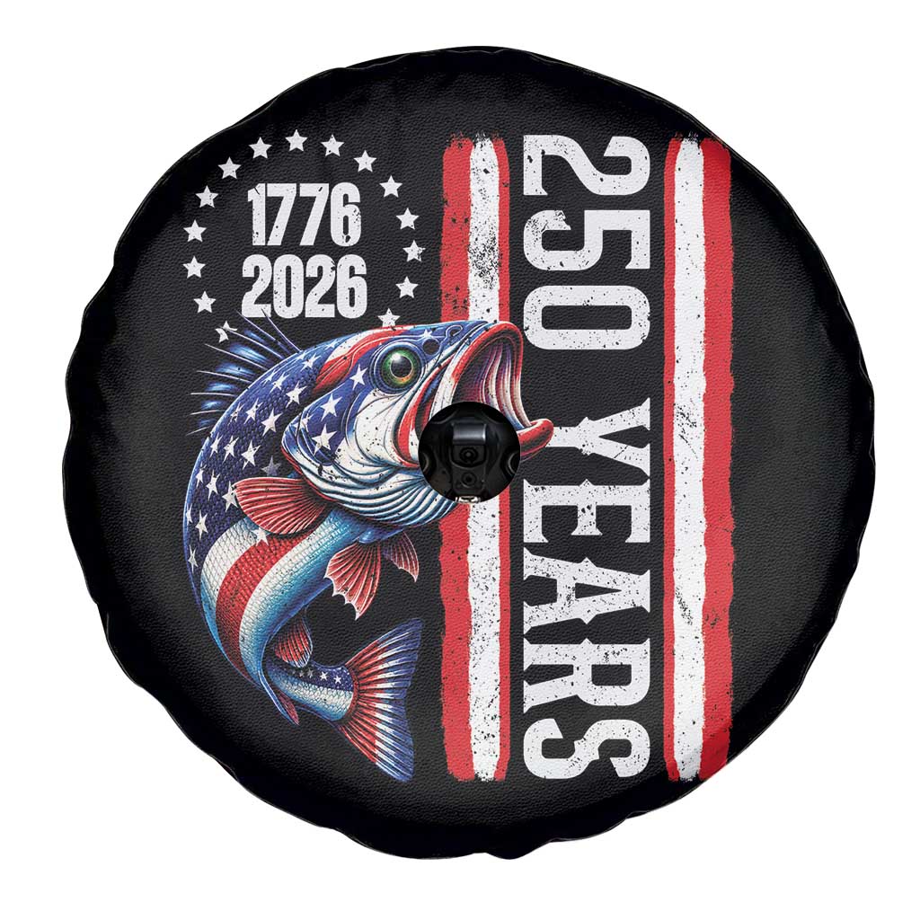 Vintage USA 250th Anniversary Bass Fishing Patriotic Gift Spare Tire Cover TS12 Print Your Wear