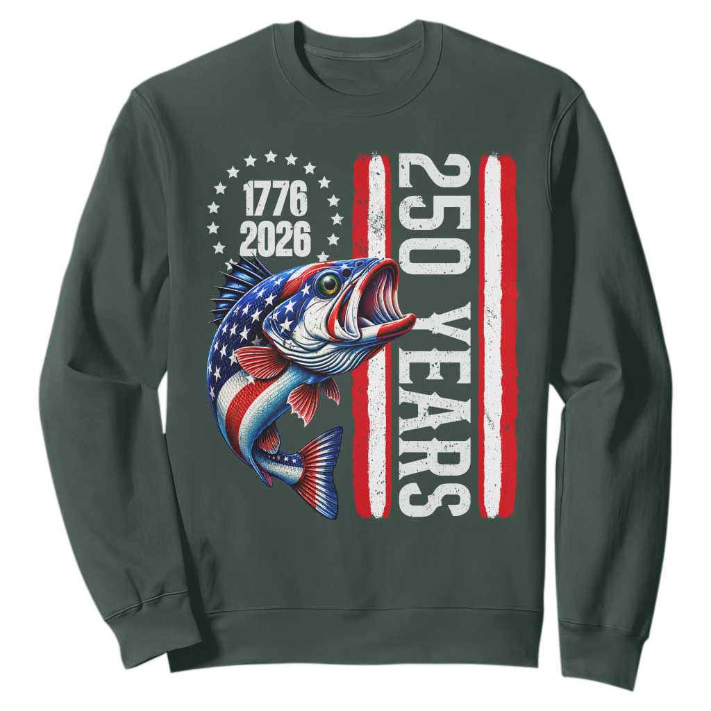 Vintage USA 250th Anniversary Crawfish Patriotic Gift Sweatshirt TS12 Dark Forest Green Print Your Wear