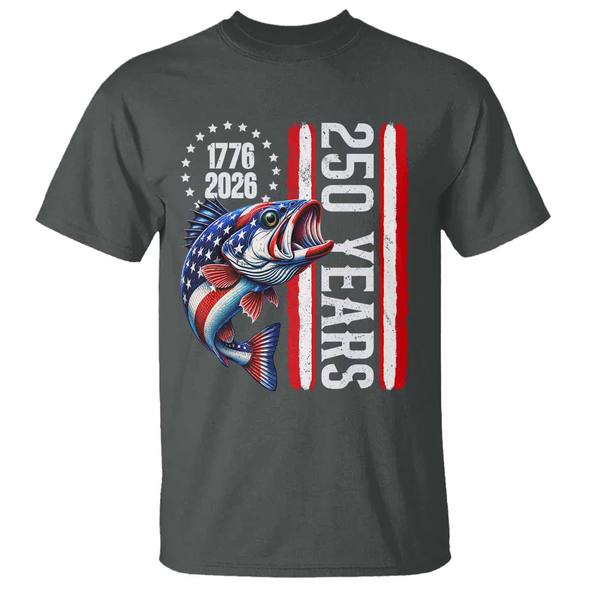 Vintage USA 250th Anniversary Crawfish Patriotic Gift T Shirt TS12 Dark Heather Print Your Wear