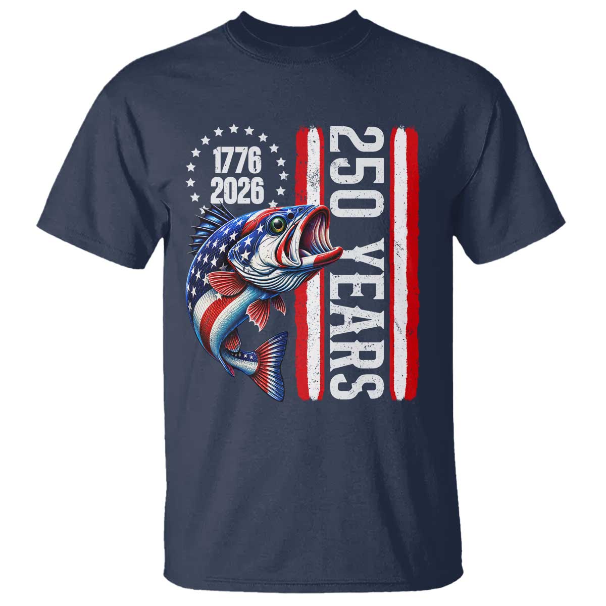 Vintage USA 250th Anniversary Crawfish Patriotic Gift T Shirt TS12 Navy Print Your Wear
