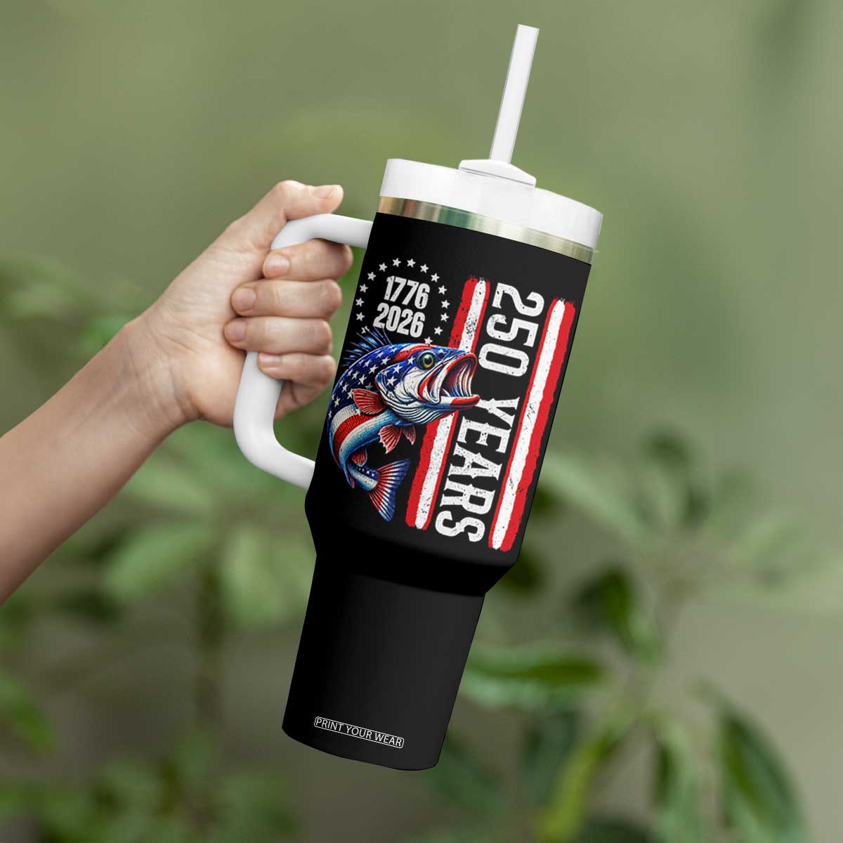Vintage USA 250th Anniversary Crawfish Patriotic Gift Tumbler With Handle TS12 Print Your Wear