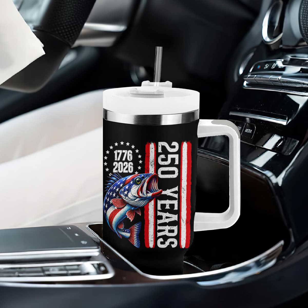 Vintage USA 250th Anniversary Crawfish Patriotic Gift Tumbler With Handle TS12 Print Your Wear