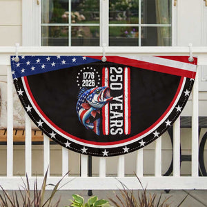 Vintage USA 250th Anniversary Bass Fishing Gift Patriotic Fan Flag