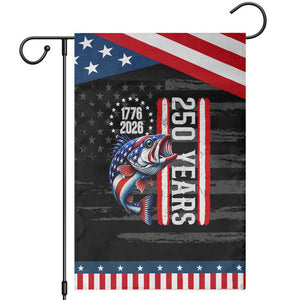 Vintage USA 250th Anniversary Bass Fishing Lover Gift Patriotic Garden Flag TS12 Distressed Black Blue Print Your Wear