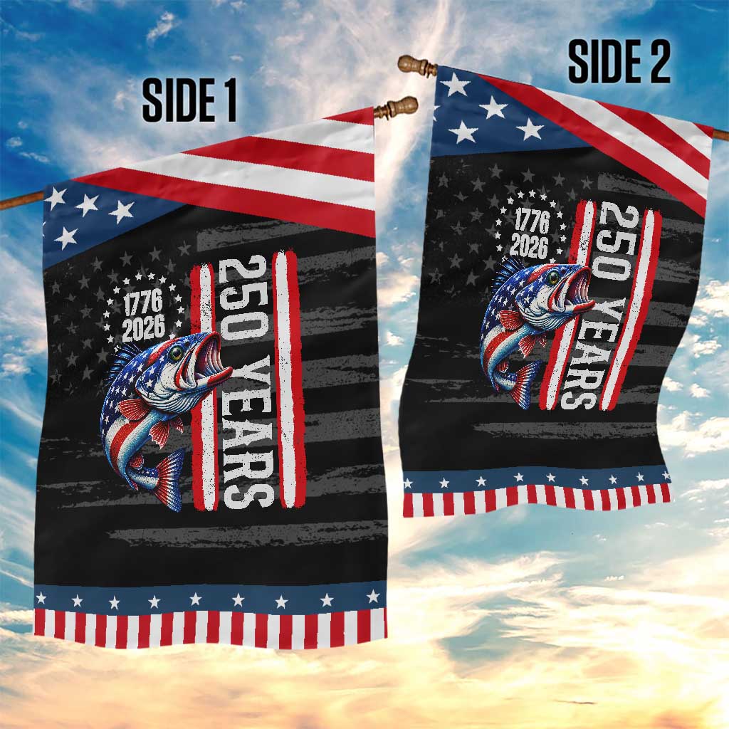 Vintage USA 250th Anniversary Bass Fishing Lover Gift Patriotic Garden Flag TS12 Print Your Wear