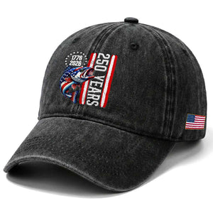 Vintage USA 250th Anniversary Crawfish Patriotic Gift Washed Cotton Baseball Cap TS12 Print Your Wear