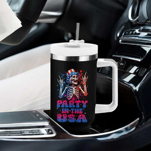 Funny Party In The USA Skeleton Rock Hand Tumbler With Handle 4th Of July Rocker Gift TS12 Print Your Wear