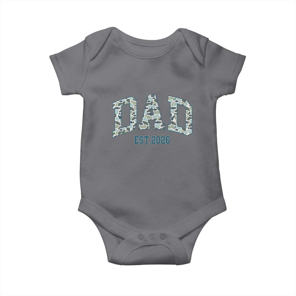 Promoted To Dad Est 2026 Baby Onesie Camo Fishing New Dad Gift