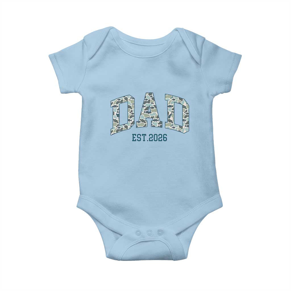 Promoted To Dad Est 2026 Baby Onesie Camo Fishing New Dad Gift