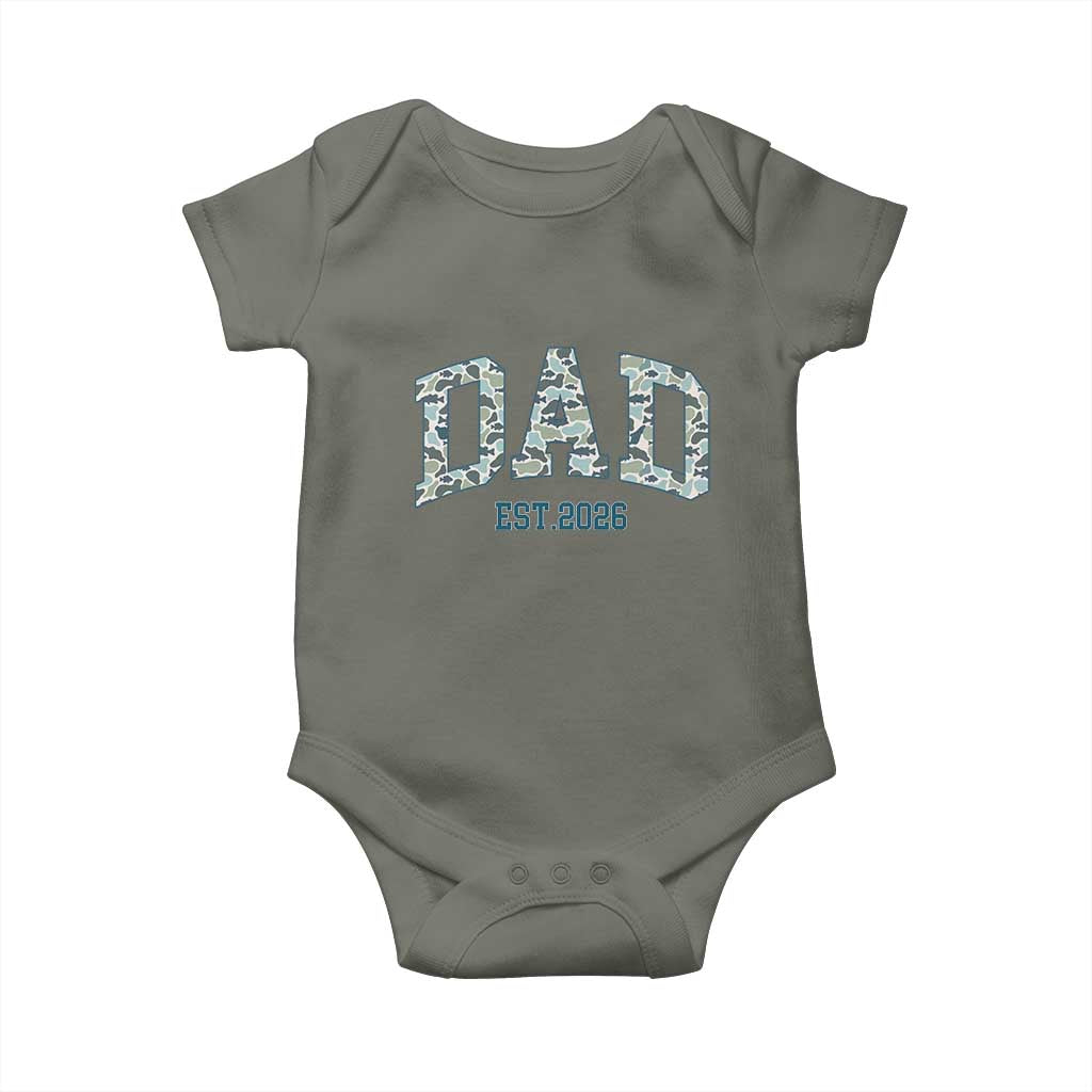 Promoted To Dad Est 2026 Baby Onesie Camo Fishing New Dad Gift