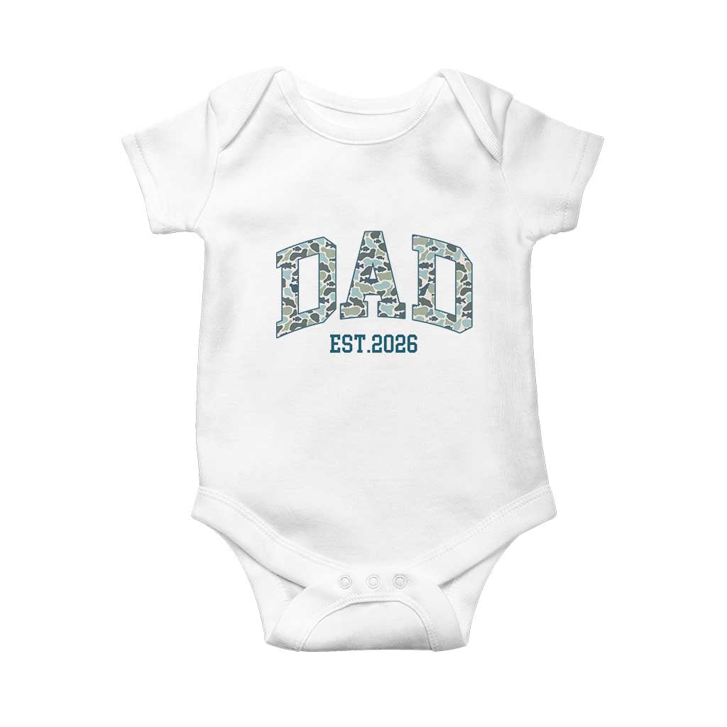 Promoted To Dad Est 2026 Baby Onesie Camo Fishing New Dad Gift