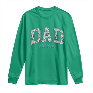 Promoted To Dad Est 2026 Long Sleeve Shirt Camo Fishing New Dad Gift TS12 Irish Green Print Your Wear