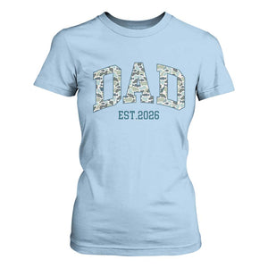 Promoted To Dad Est 2026 T Shirt For Women Camo Fishing New Dad Gift TS12 Light Blue Print Your Wear
