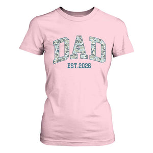Promoted To Dad Est 2026 T Shirt For Women Camo Fishing New Dad Gift TS12 Light Pink Print Your Wear