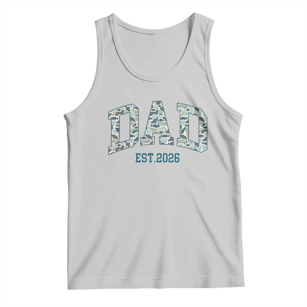 Promoted To Dad Est 2026 Tank Top Camo Fishing New Dad Gift TS12 Ash Print Your Wear