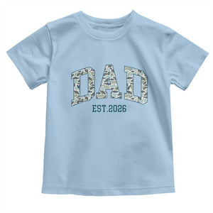 Promoted To Dad Est 2026 Toddler T Shirt Camo Fishing New Dad Gift TS12 Light Blue Print Your Wear