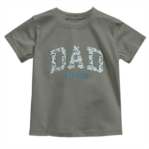 Promoted To Dad Est 2026 Toddler T Shirt Camo Fishing New Dad Gift TS12 Military Green Print Your Wear