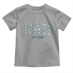 Promoted To Dad Est 2026 Toddler T Shirt Camo Fishing New Dad Gift TS12 Sport Gray Print Your Wear
