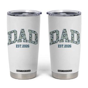 Promoted To Dad Est 2026 Tumbler Cup Camo Fishing New Dad Gift