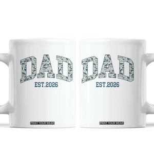 Promoted To Dad Est 2026 Coffee Mug Camo Fishing New Dad Gift TS12 White Print Your Wear