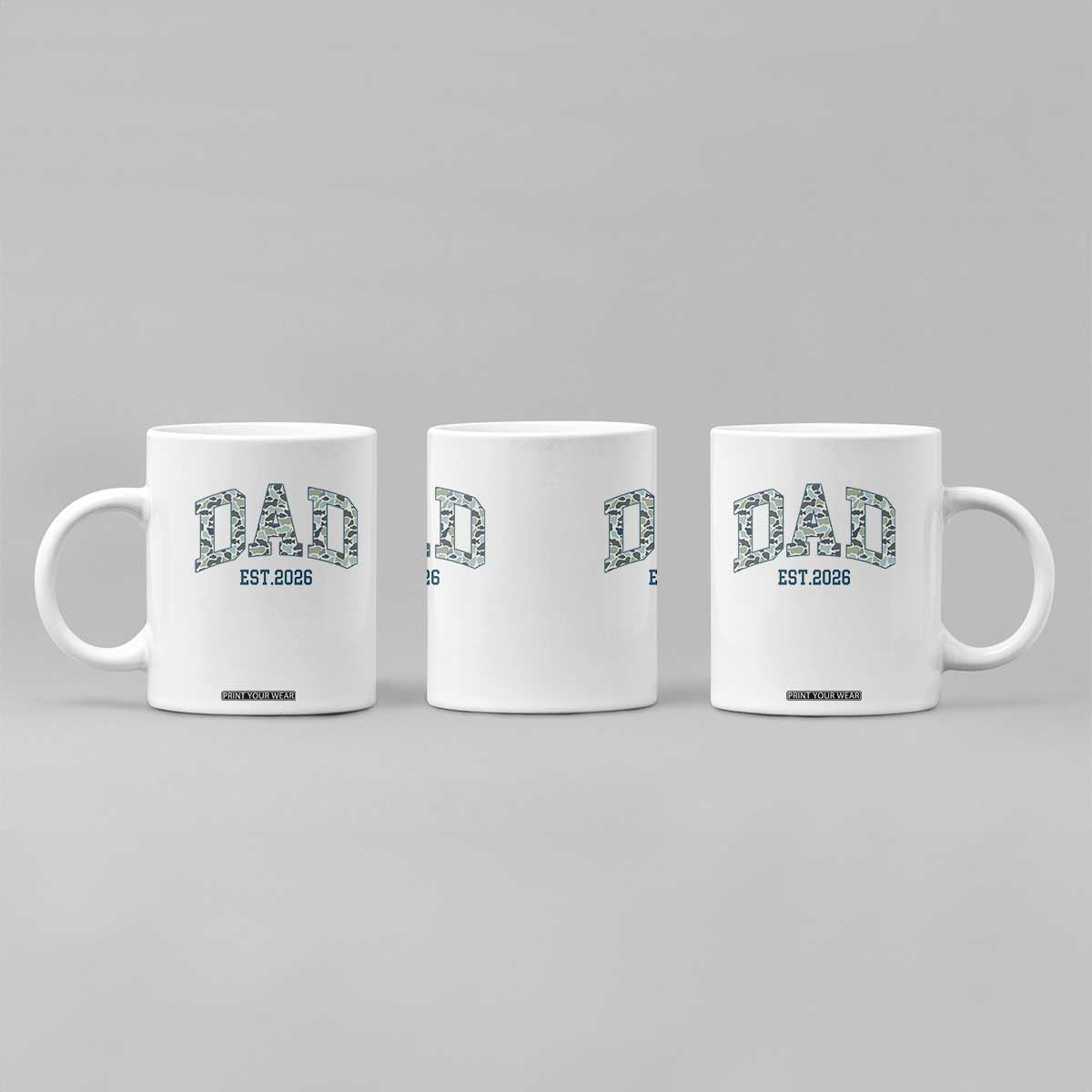 Promoted To Dad Est 2026 Coffee Mug Camo Fishing New Dad Gift TS12 Print Your Wear