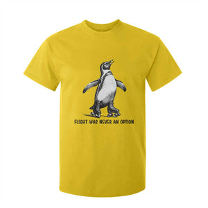 Flight Was Never An Option T Shirt For Kid Funny Penguin Roller Skates