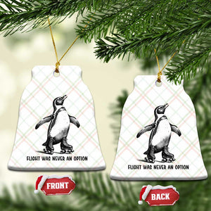 Flight Was Never An Option Ceramic Ornament Funny Penguin Roller Skates